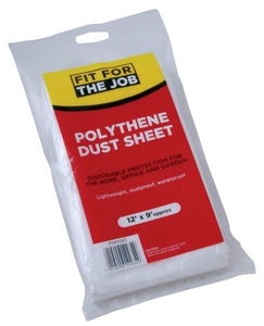 3.6x2.7m (12'x9') DecorEase® Polythene Protective Dust Sheet